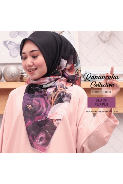 RANUNCULUS COLLECTION IN TRIBAL - BLACK PURPLE